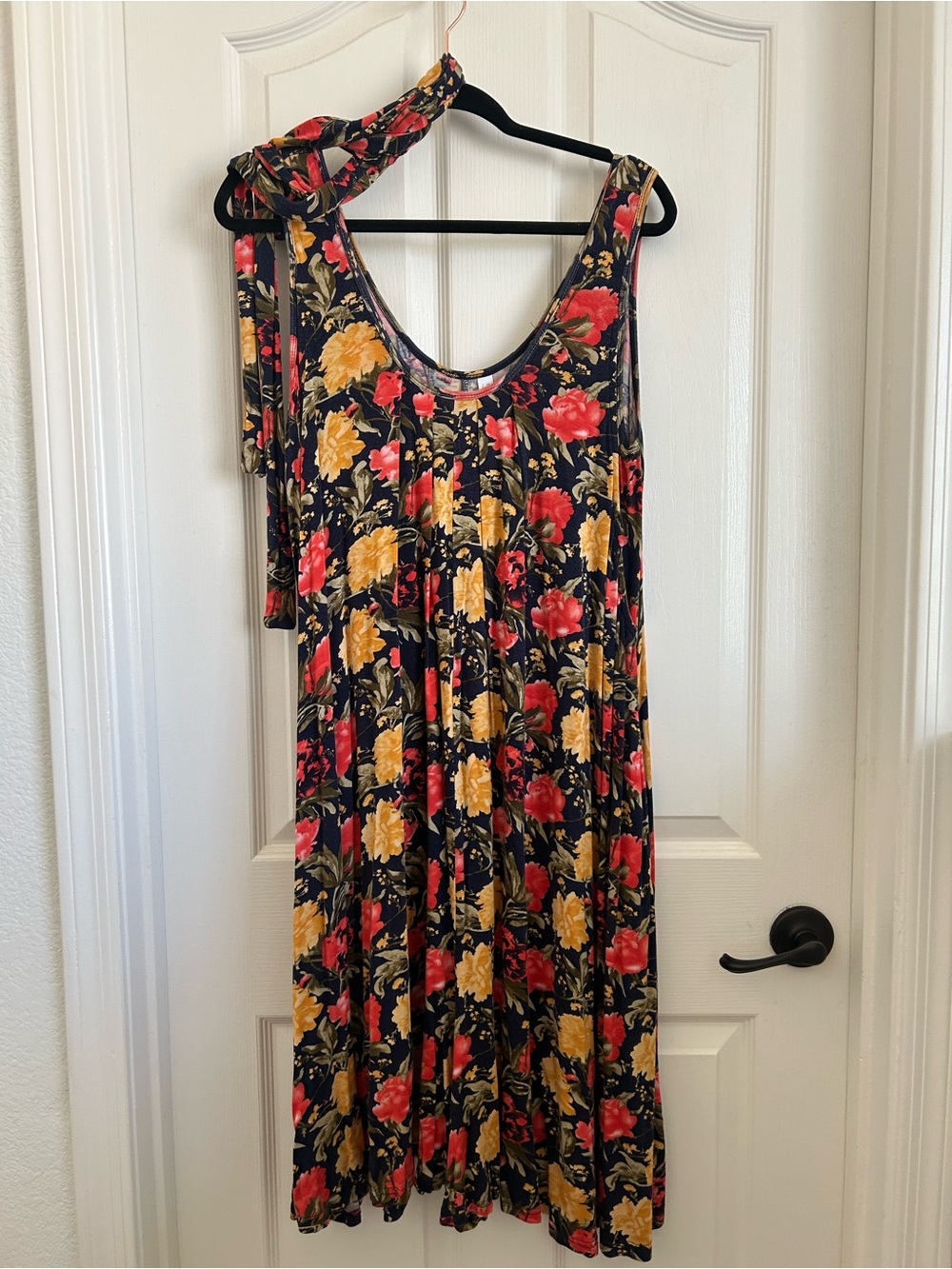 Latched Mama black floral nursing romper/Momper, standard size